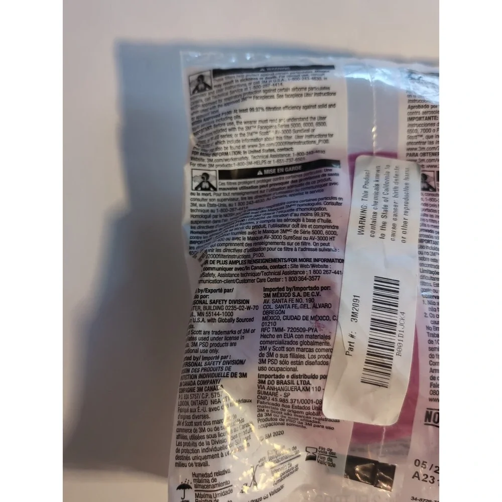 3M 2091 NIOSH P100 Particulate Filter - 2‎ Count